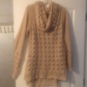 Trendy cowl sweater.